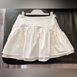 Avec Les Filles White Skater Skirt